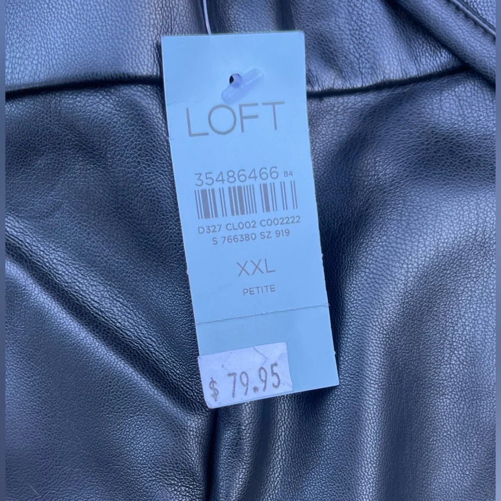 🖤🔥NWT Ann Taylor LOFT size 16P faux leather pants.  Perfect for Fall. Stylish! - Picture 7 of 8